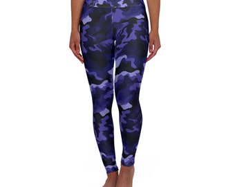 Purple Camo - High Waisted Yoga Leggings (AOP)