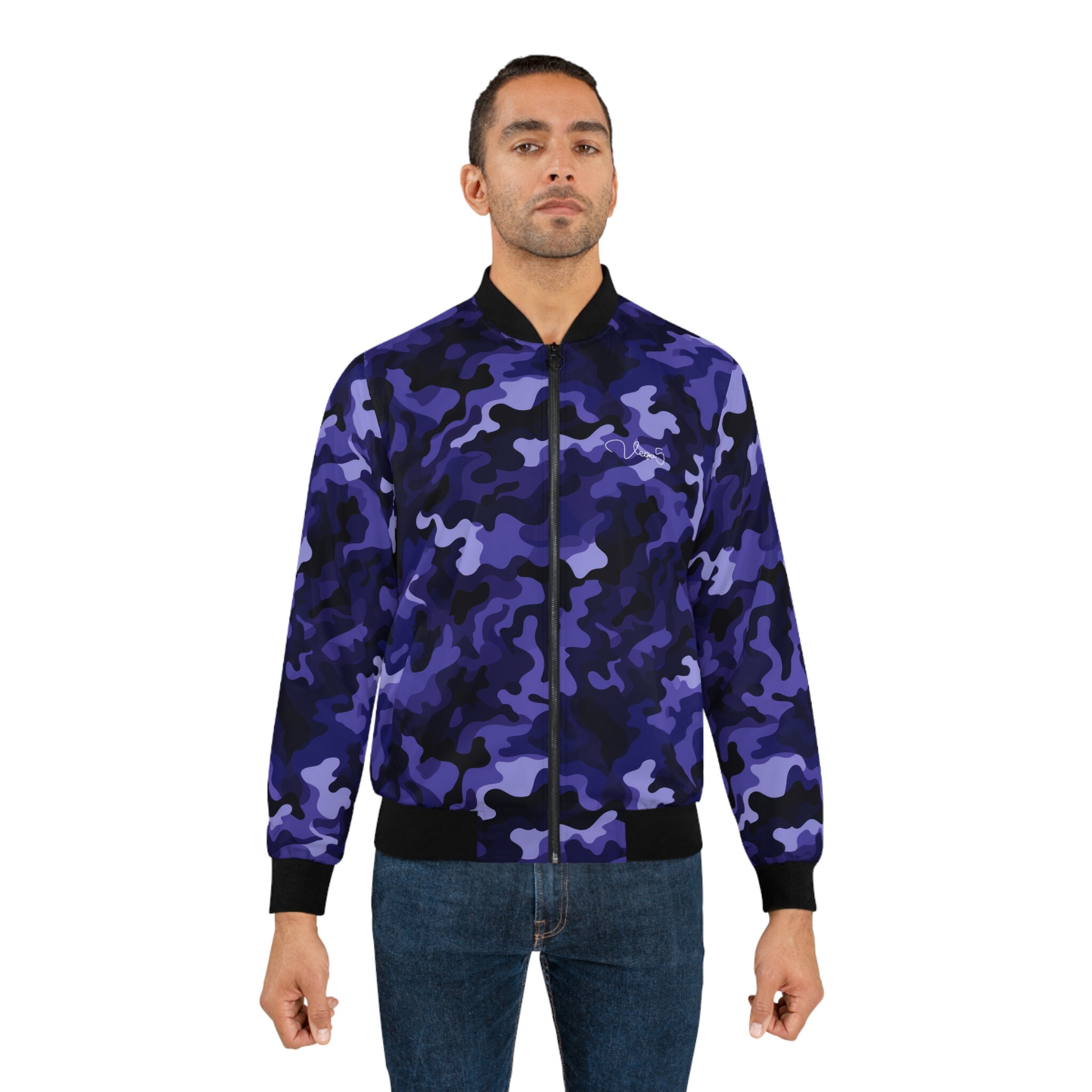 B-MXV-DN (original) - Camouflage Men's Bomber Jacket, Shapes