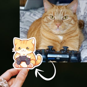 Custom Pet Sticker, Custom Cat Sticker, Cutom dog sticker, Cat Lover, Pet Gifts, cat mom, Personalized Pet Sticker, Handmade cat stickers