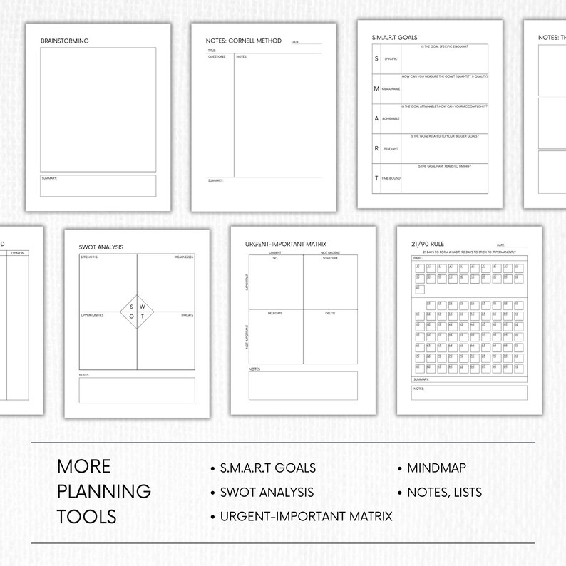 Student Planner Printable Student Digital Planner Academic Printable
