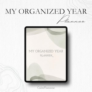 Undated Digital Planner | Hyperlinked Planner  | Minimalist Planner | Goodnotes Planner | Notability Planner | My Organized Year Planner