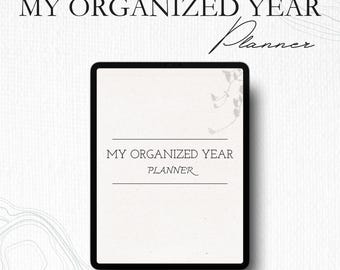 Undated Digital Planner | Minimalist Digital Planner| Goodnotes Notability Planner | Productivity Planner | My Organized Year Planner