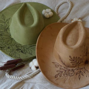 Burned cowboy hat- Custom