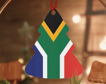 SOUTH AFRICA Ornament, South African flag ornament, South african host family,  gift for south african Au-pair, South africa travel ornament