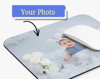 Custom Photo Mousepad | Personalized Mouse Pad Gift | Photo Printed Desk Accessory | Office & Gamer Gift