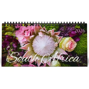Calendario de escritorio de Sudáfrica 2026, Calendario Protea 2026, Regalo para sudafricanos, Regalo de viaje a Sudáfrica, Decoración de escritorio Protea