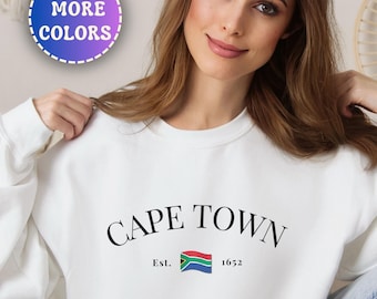 Cape Town Sweatshirt, South Africa Flag Sweatshirt, South Africa crewneck, South Africa Vacation shirt, South Africa Travel Souvenir