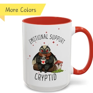 Personalized Mothman Coffee Mug with name, Cryptid emotional support cup, Mythical Drinkware, Folk lore cup, Flatwoods Monster mothman lover