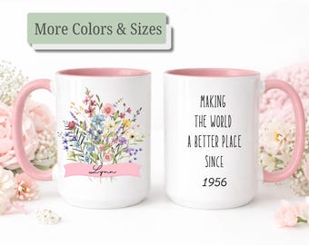 Personalized 70th Birthday Mug, 70 year old, Custom 70th Birthday Gifts For Women, 70th Birthday Coffee Mug, 70th Birthday Friend