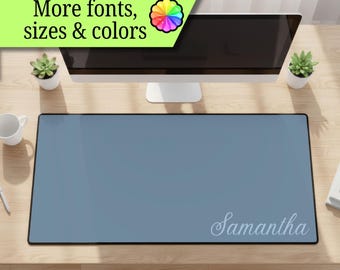 Custom Desk Pad – Retro Personalized Desk Mat, Pastel Office Decor, Teacher Gift, Monogram Mouse Pad, Dorm & Home Office Decor