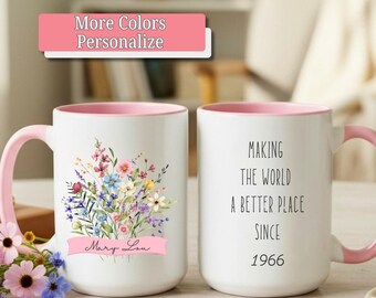 Personalized 60th Birthday Mug for Her, Custom Name In My Sixties Cup, Chapter 60 Birthday Gift for Women, 60th Birthday Coffee Mug