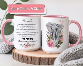 Friendship Cup, Sisterhood elephant Mug, Best friend Gift, Mom Tribe Keepsake, Special Friend Sisterhood Gift for bestie, Elephant Circle