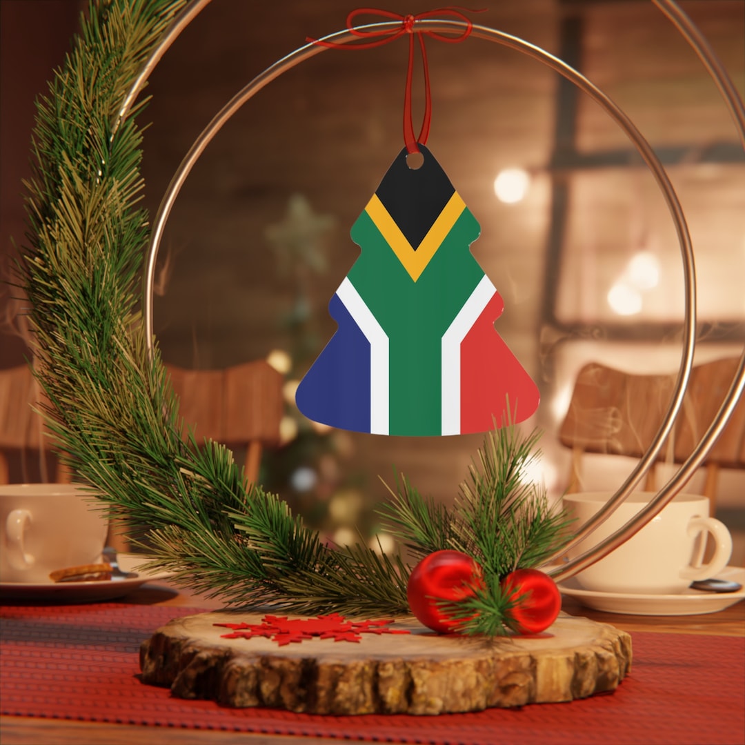 SOUTH AFRICA CHRISTMAS Tree Ornament, South African Flag Ornament, Saffa Ornament, Sa Baubles