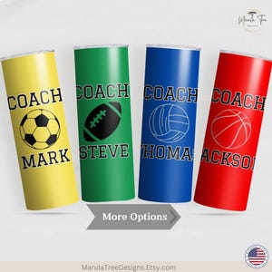Personalized Coach Tumbler, Basketball Coach Mug, Team Stainless Steel Mug, Coach Appreciation Gift, Soccer coach Tumbler, Hockey Tumbler