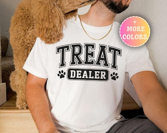 Certified Treat Dealer Shirt, Pet Lovers tshirt, Dog Person tee, Cat Lovers Crewneck, Funny apparel for Pet Parents, Dog Lover t-shirt