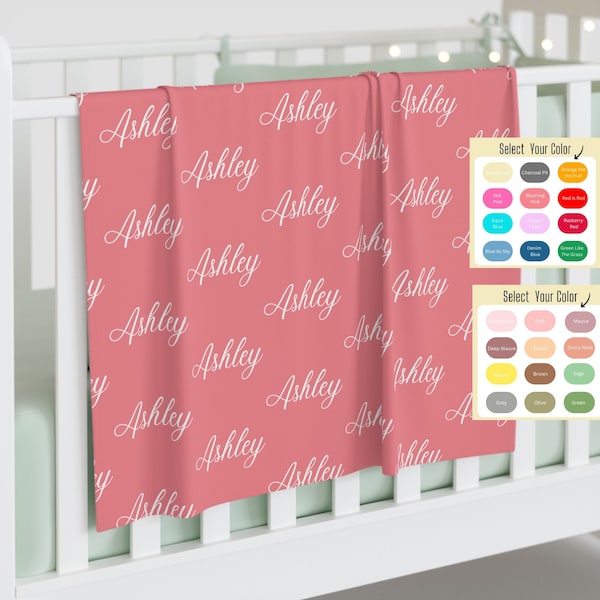 Couverture prénom nouveau-né, couverture personnalisée avec prénom pour bébé fille, cadeau personnalisé prénom nouveau-né, cadeau babyshower, couverture prénom bébé garçon