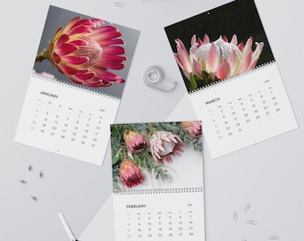 South Africa Wall Calendar 2026, Protea Flower Calendar, South African Gift, Travel Photography Calendar, Botanical Home Decor