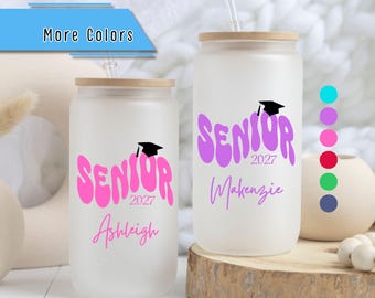 Personalized Senior 2027 Tumbler with Name, Class of 2027 Graduation Gift, Custom Senior Travel Mug, Back to School Cup, Senior Night Gift