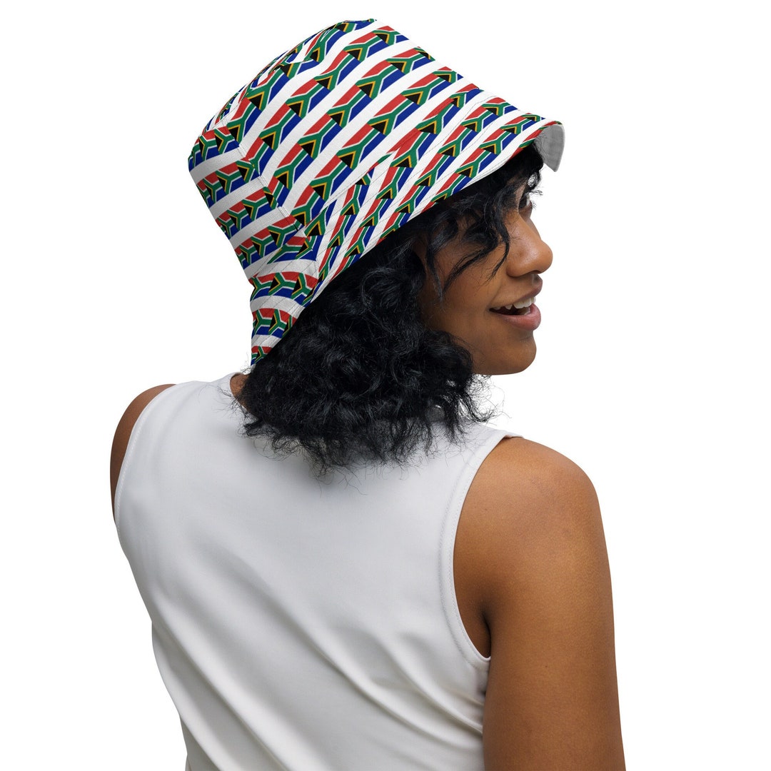 Reversible Bucket Hat South Africa Flag Etsy