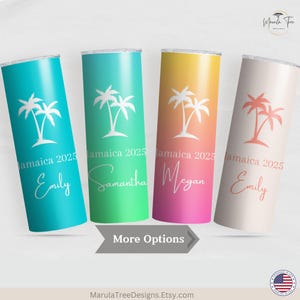 Personalized 2025 Vacation Tumbler, Custom Travel Mug, Stainless Steel Insulated Tumbler, Beach Tumbler, Girls Trip Tumbler, Family Cups