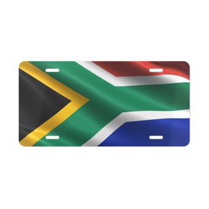 South Africa Flag car plate, South Africa gift for car lover, vehicle plate, novelty license, car guy gift, front car tag, south africa sign