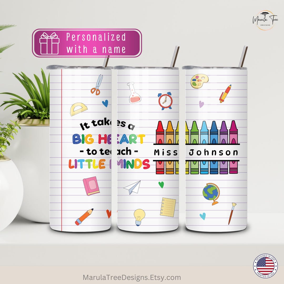 Personalized Teacher Tumbler for Teacher Appreciation Gift From Student ...