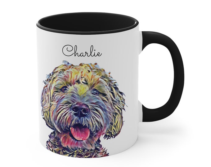 Custom Mug From Pet Photo,Christmas Gift For Pet Parents,Dog Lover Gift,Digital Pet Portrait,Pet Painting,Cat Dad Cup,Dog Mug,Dog Dad Gift