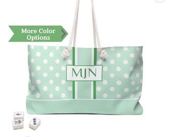 Personalized Mahjong Bag, Blue Mahjongg Travel Bag,  Monogrammed Mahj Tote, Mah Jong Mat Caryall, Mahjong Tile Storage, Mahj Game Bag