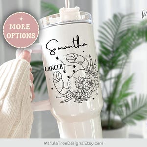 Zodiac sign Tumbler 40 oz, zodiac personalized birthday gift for best friend Astrology gift, Celestial Moon Gifts, Christmas Zodiac gift