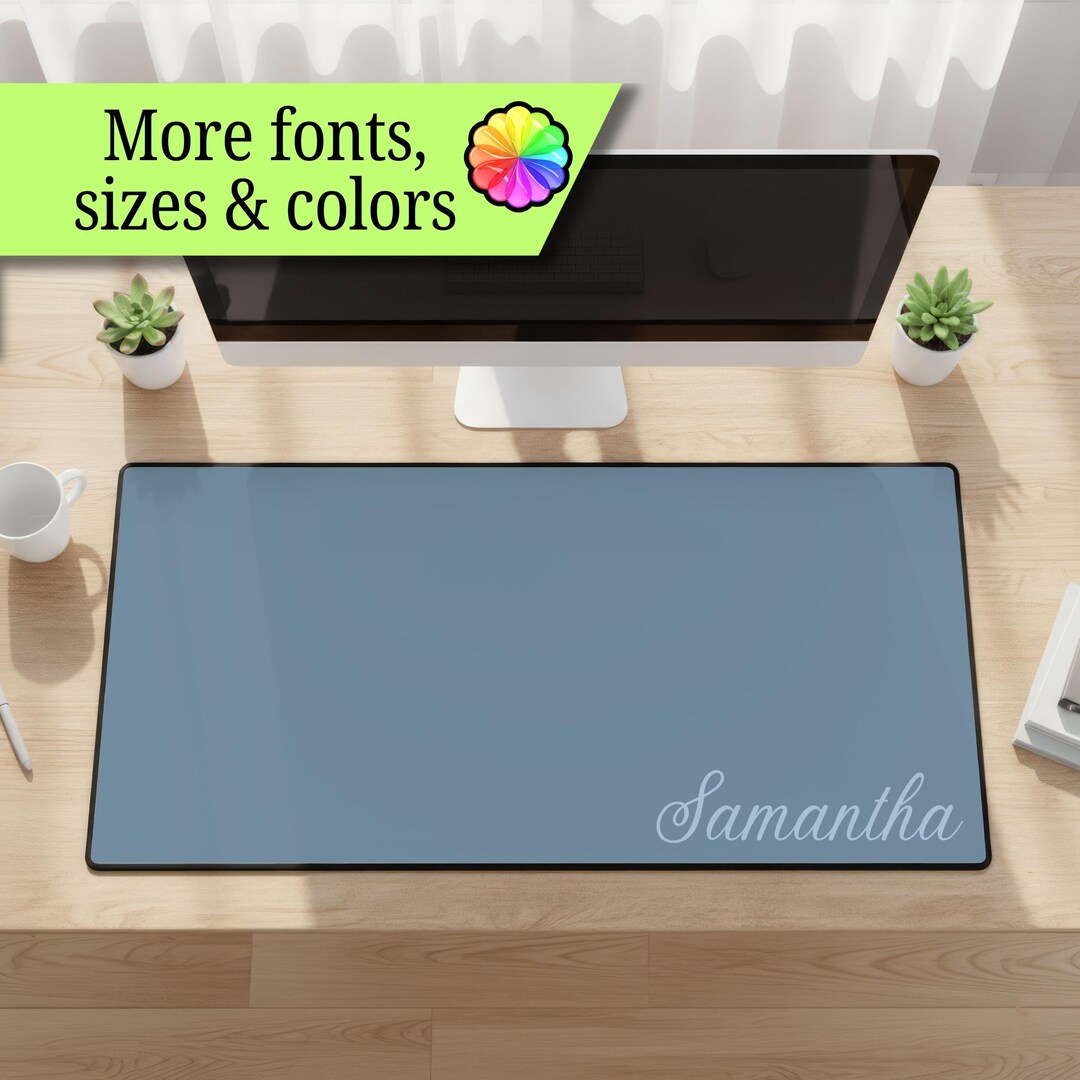 Custom Desk Pad – Retro Personalized Desk Mat, Pastel Office Decor ...