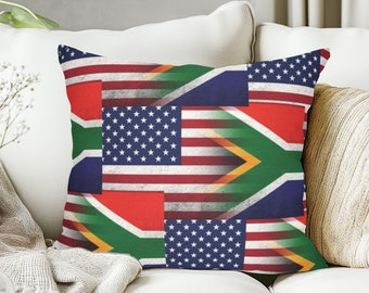 South Africa Flag throw pillow case, South Africa flag accent pillow cover,  south african flag scatter cushion home decor gift for Ouma