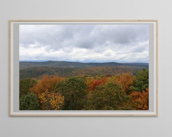 Autumn Wall Art, Fall Landscape Print, Scenic Valley Photography, Nature Poster, Gallery Art