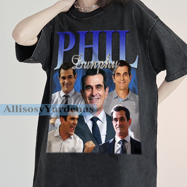 Phil Dunphy Vintage T-Shirt, Cornerback Homage Graphic Unisex Long Sleeve, Bootleg Retro 90's Fans Washed Hoodie Gift