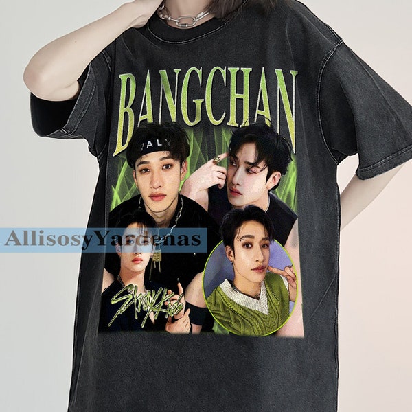 Stray Kids Bangchan Vintage T-Shirt, Cornerback Homage Graphic Unisex Long Sleeve, Bootleg Retro 90's Fans Washed Hoodie Gift