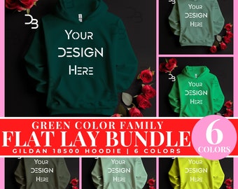 Gildan 18500 Mockup Grün Erwachsene Gildan Kapuzenfront Mock Up Grün Farbe Bundle Hoodie Mock Grün Valentinstag Minimalist Unisex Mock Rosen