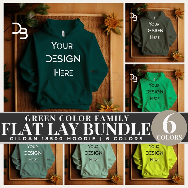 Green Gildan 18500 Mockup Flat Lay Green Boho Gildan Mockup Green Boho Mockup Gildan 18500 Mockup Green Printify Hood Printful Product Photo