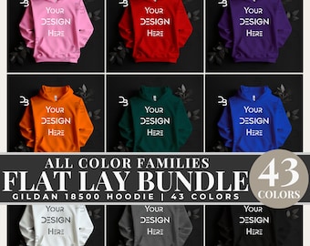 43 x MEGA Bundle Boho Gildan 18500 Hoodie Mockup Adult Hoodie Mockup Fold Flat Lay Mockup Hoodie Mockup Unisex Gender Neutral Hoodie Bundle