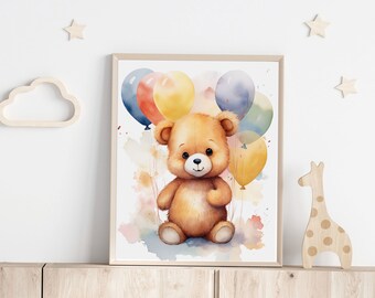 Nursery Wall Art Baby Animal Print for Nursery Animal Nursery Print Baby Bear Nursery Decor Nursery Wall Baby Shower Gift Birthday Present