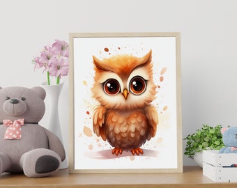 Nursery Wall Decor Nursery Wall Art Nursery Artwork Nursery Print Owl Animal Print For Nursery Wall Decor Room Decor Baby Shower Gift