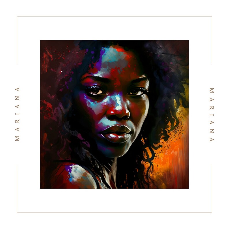 Black Art, Black Woman Art, Printable Wall Art, Black Art Print, Black