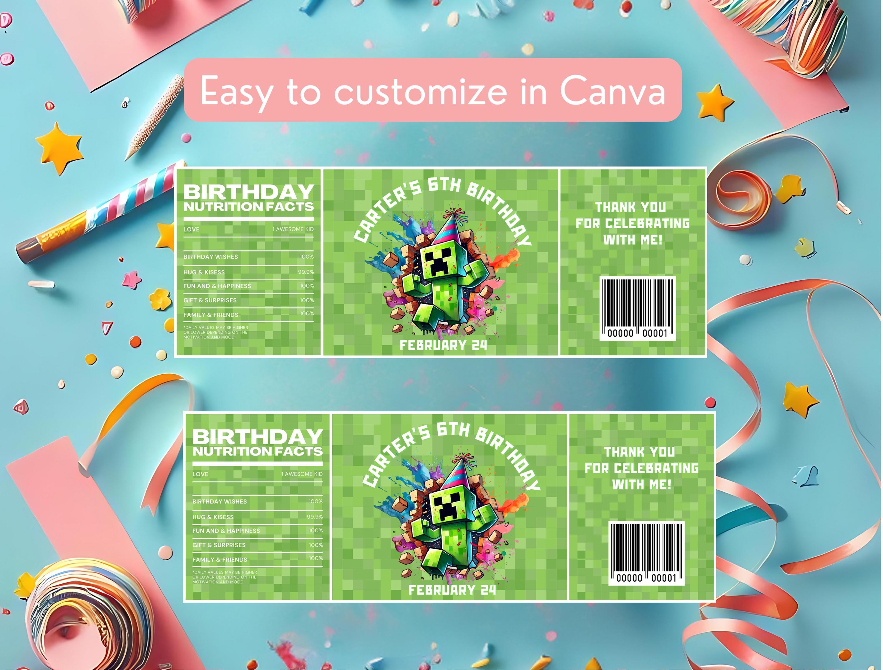 Water Bottle Label Canva