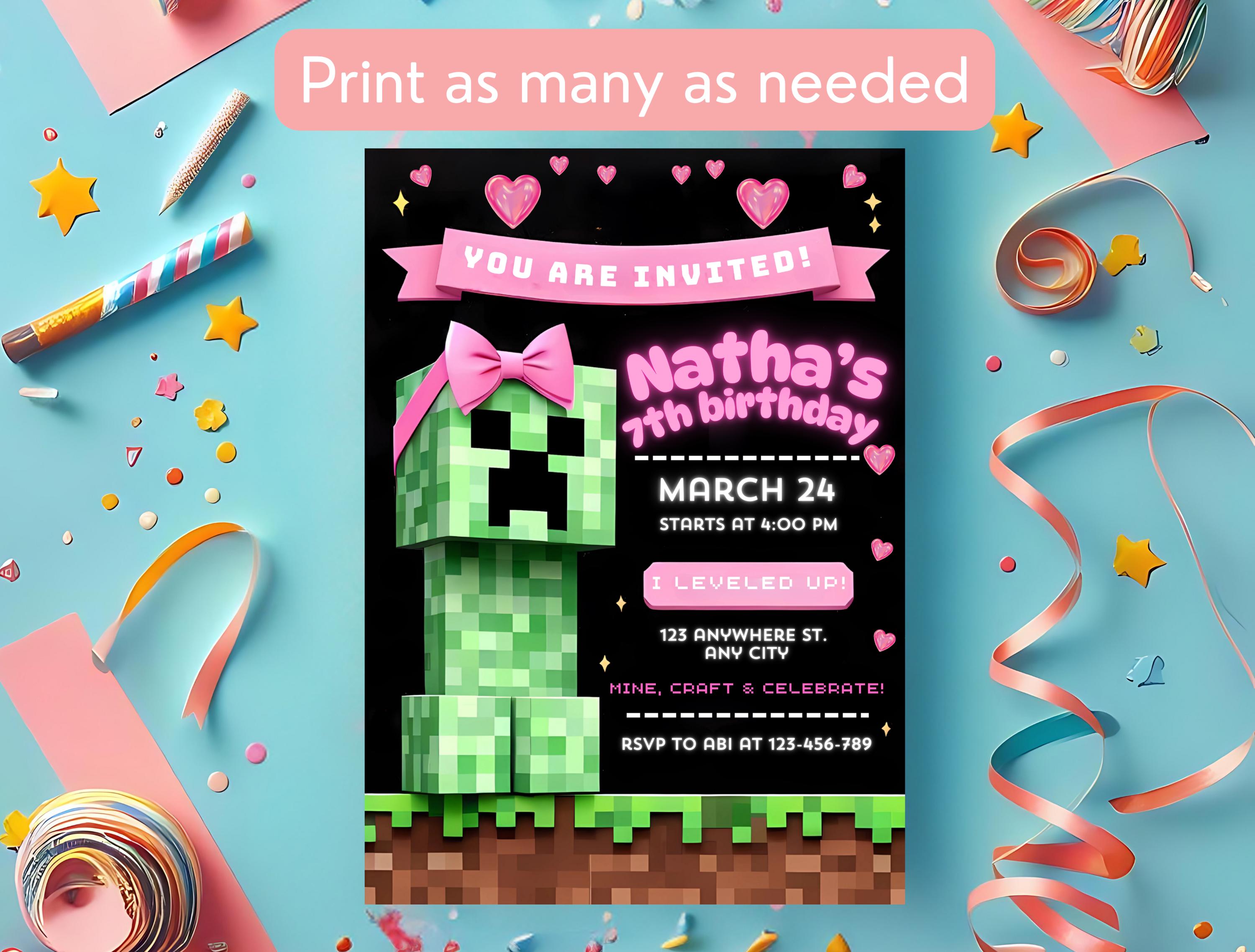 Girl Creeper Minecraft Invite