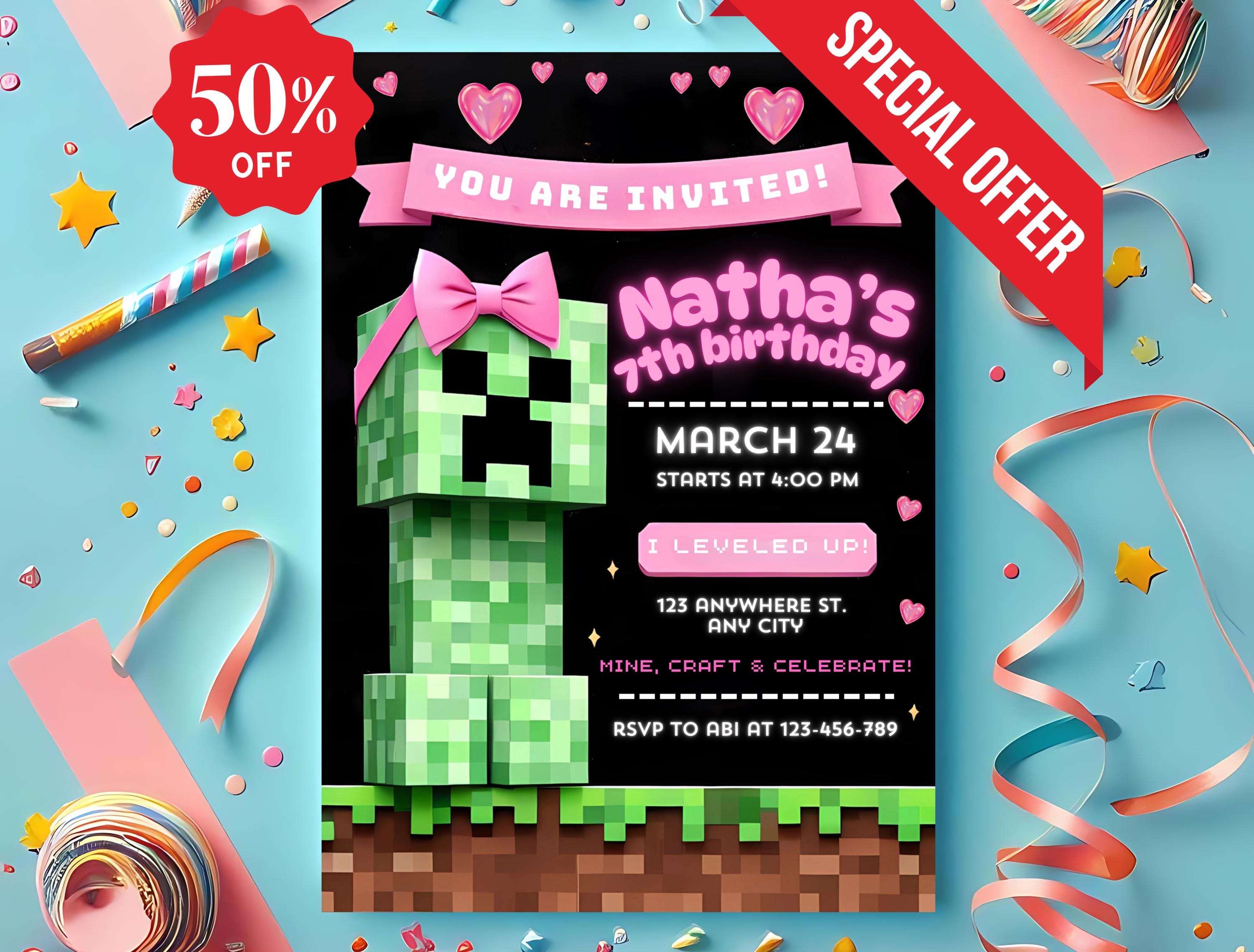Girl Creeper Minecraft Invite