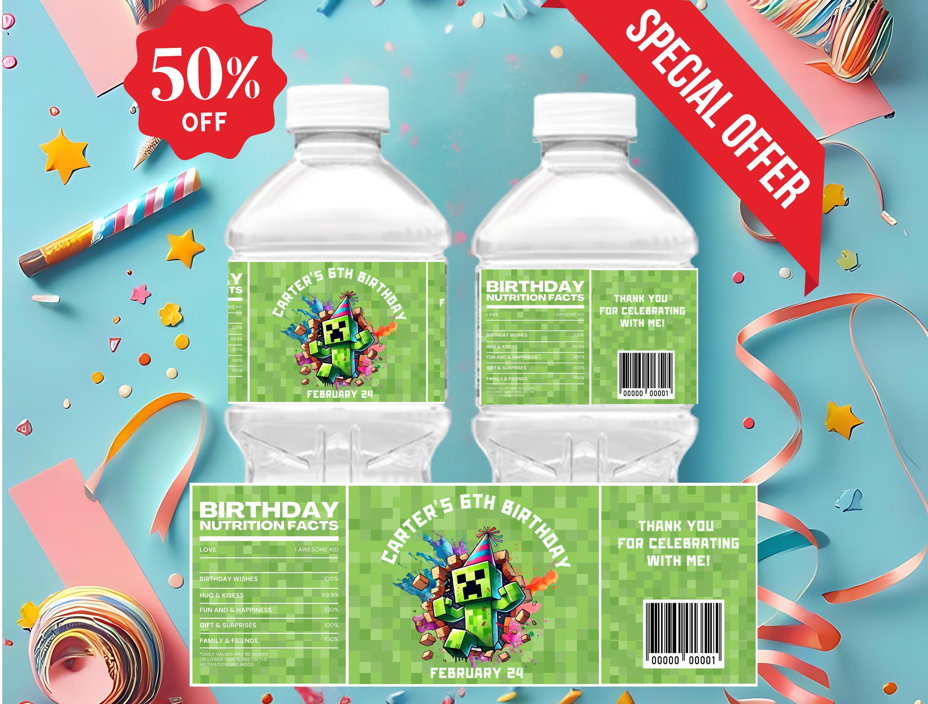 Water Bottle Label Canva