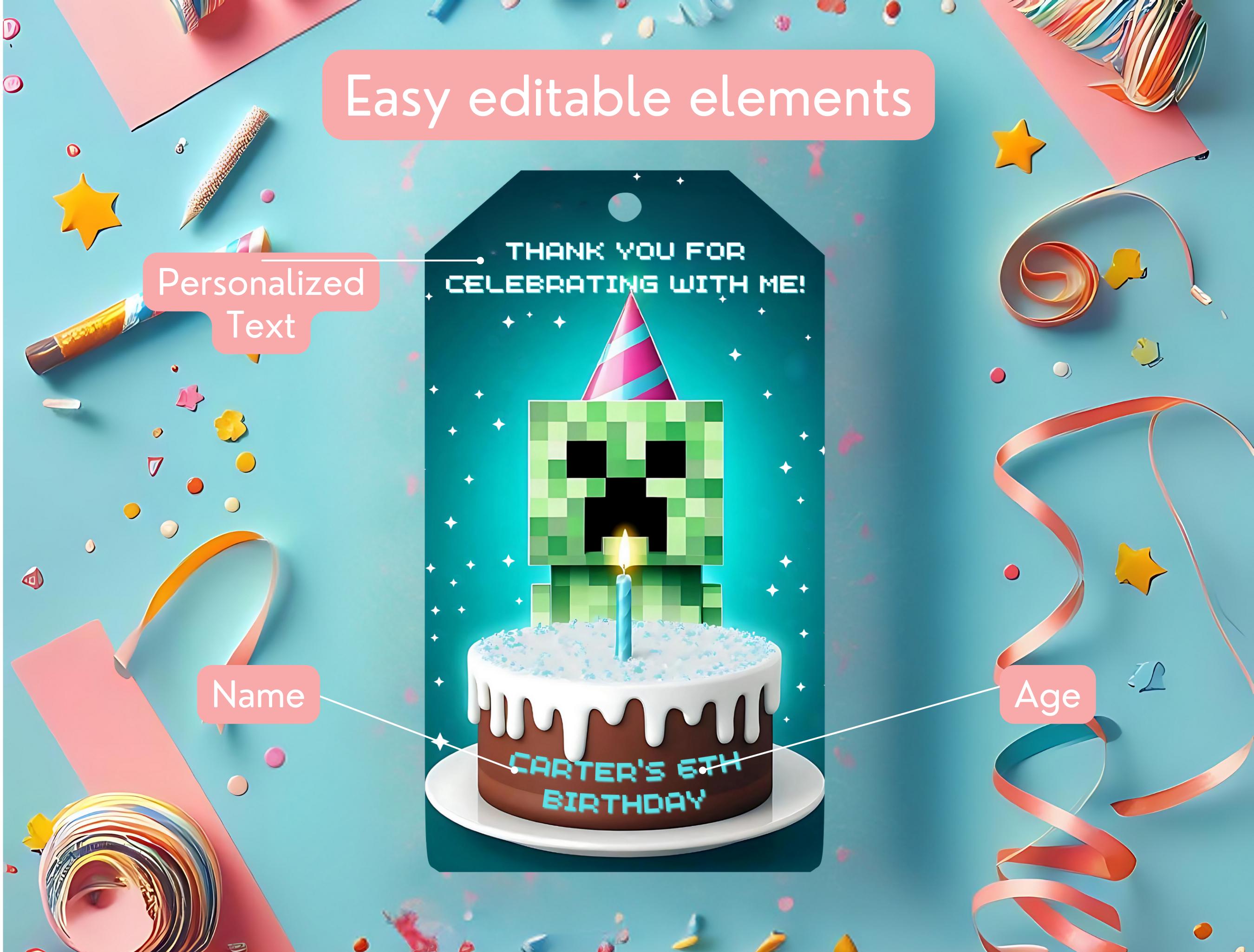 Creeper-Inspired Editable Tag