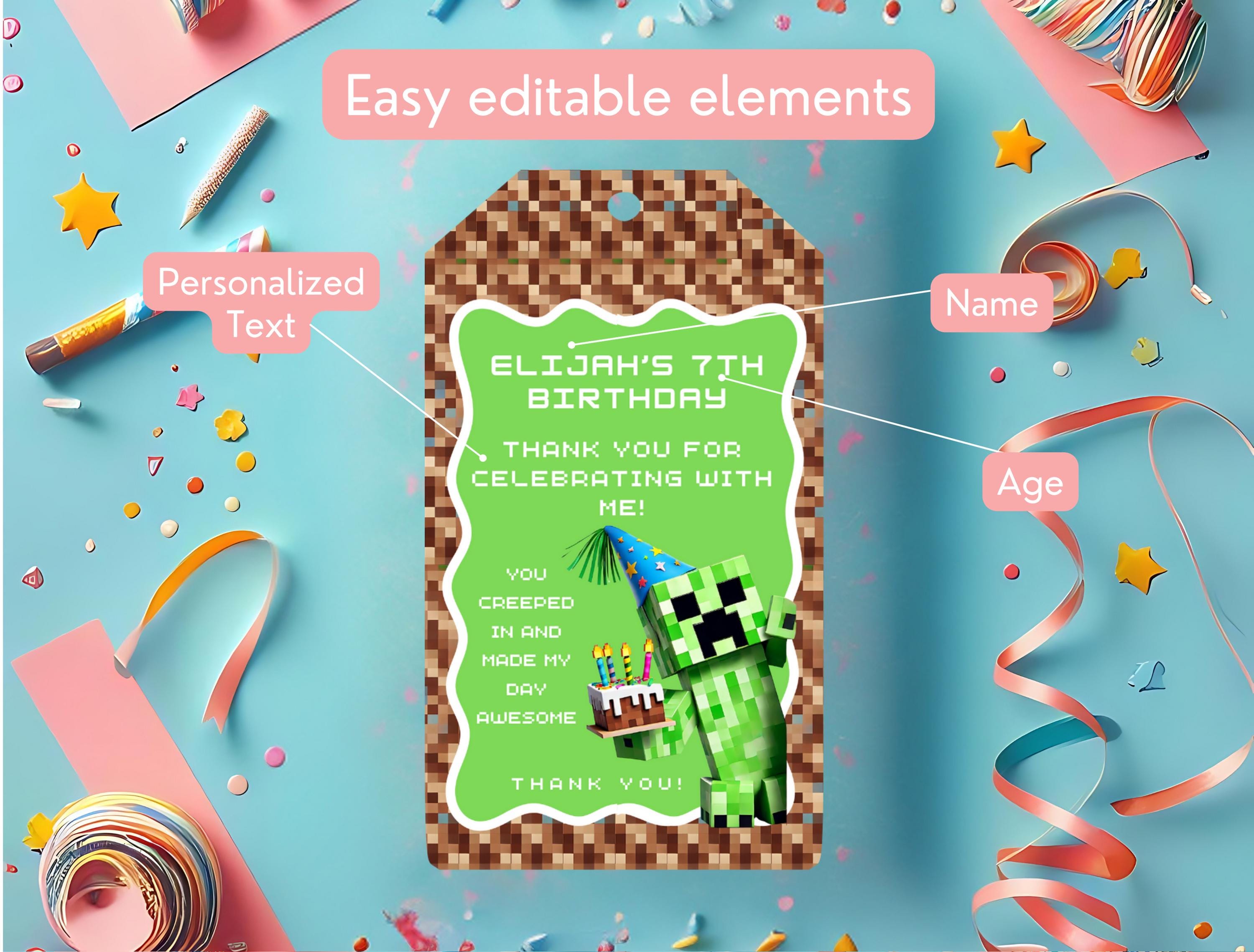 Editable Creeper-Inspired Tag