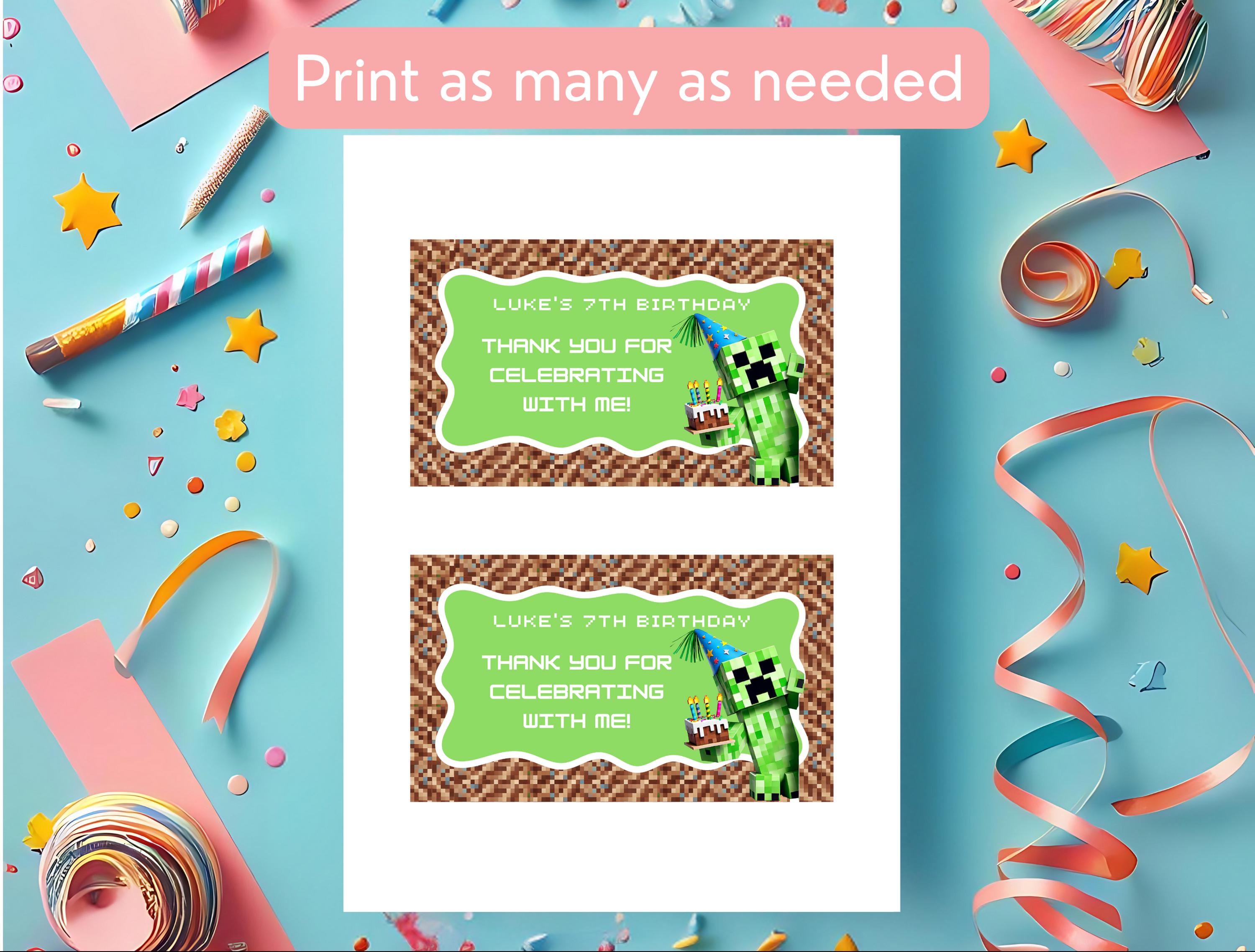 Creeper Printable Label