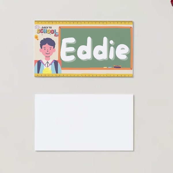 Student's Nametag / Nameplate (Boy) Nametag / nameplate template