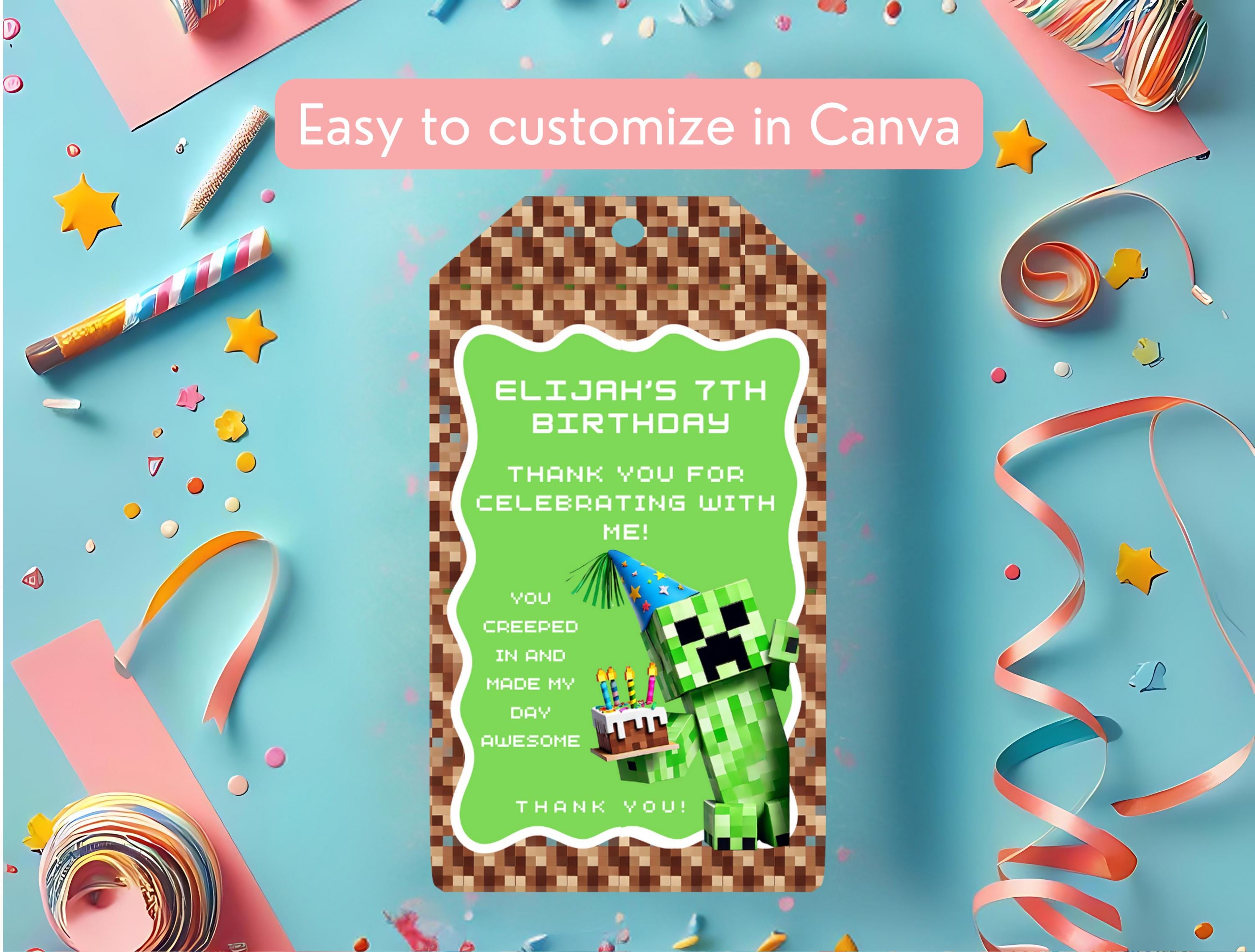 Editable Creeper-Inspired Tag