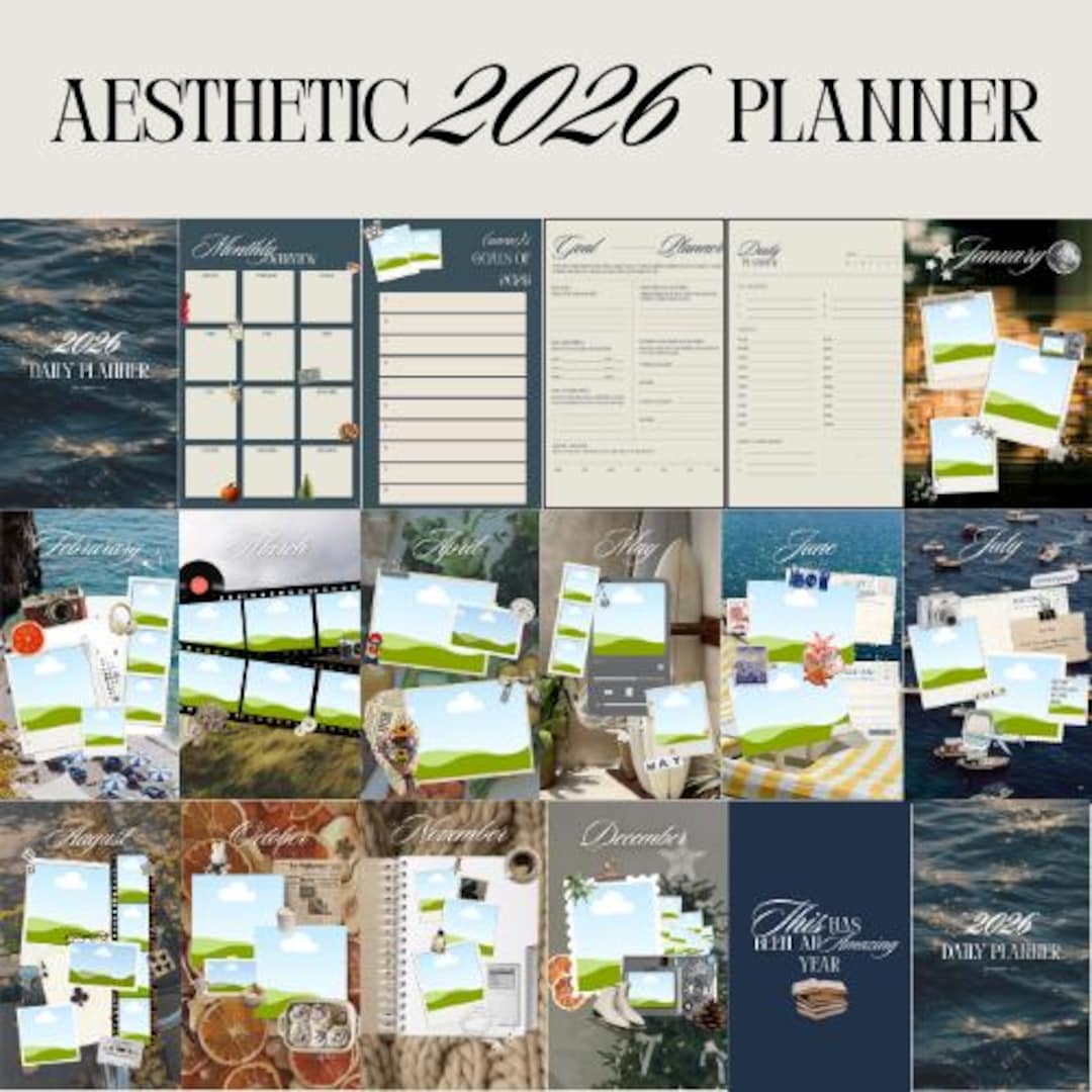Editable 2026 Daily Planner | Aesthetic Canva Planner Template ...